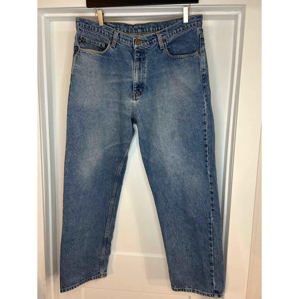 Polo Jeans Co Ralph Lauren Mens 38x30 Relaxed Fitโ Distressed Blue Denim Jeans